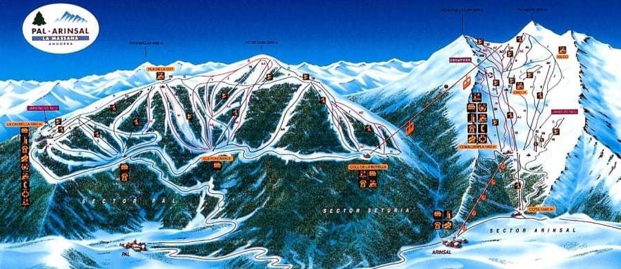 Андорра: карта склонов