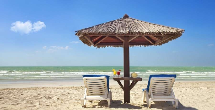 Пляжи Шарджи на карте